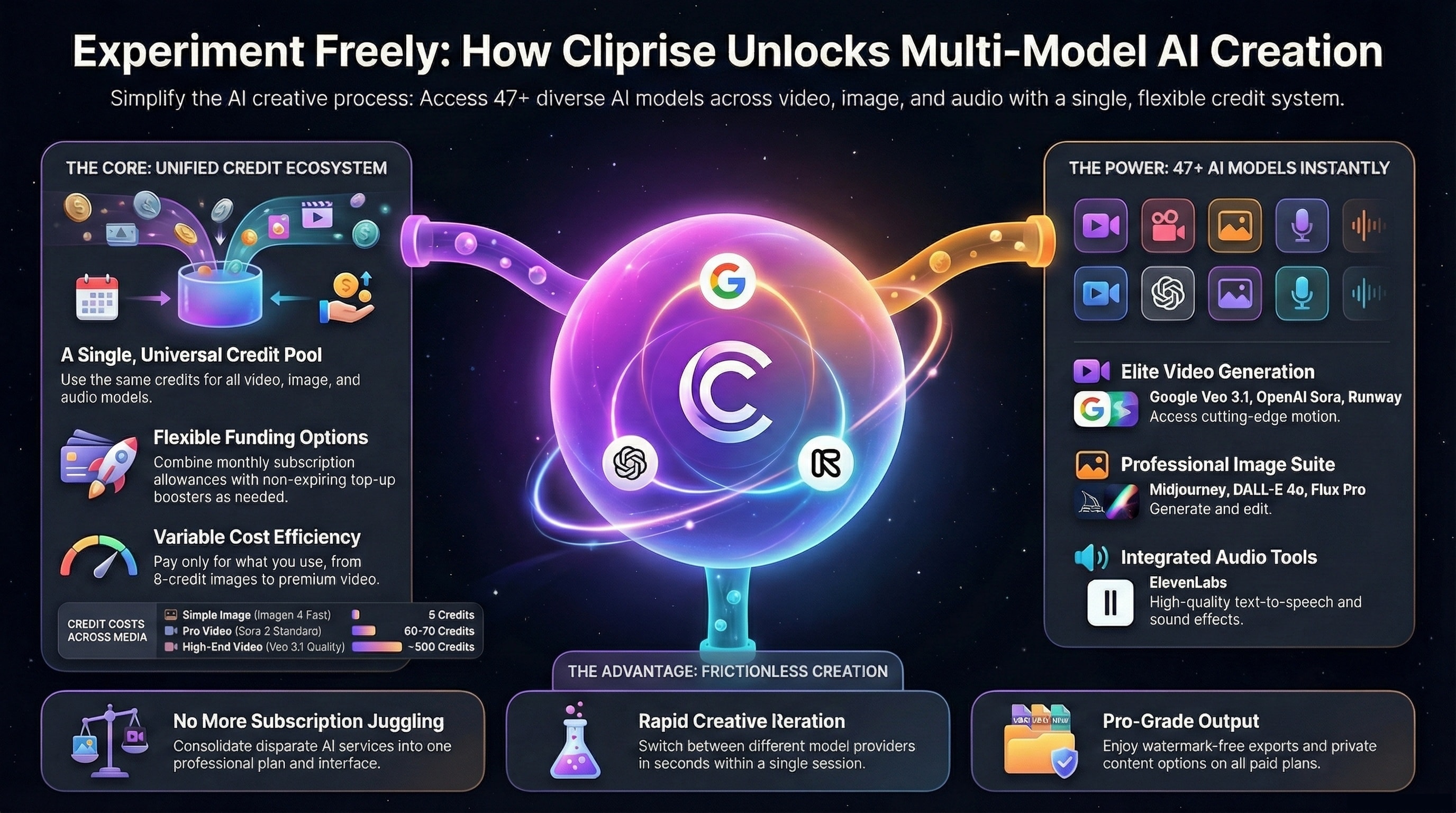 Experiment Freely with AI - Creative exploration guide showing how to iterate, test variations, and discover unexpected creative results