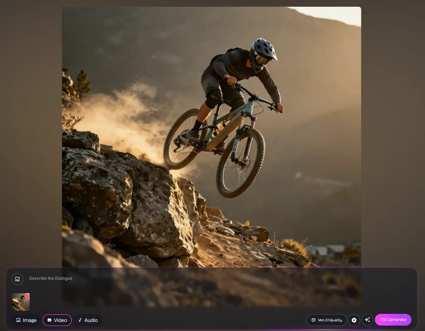 Generated mountain biker preview