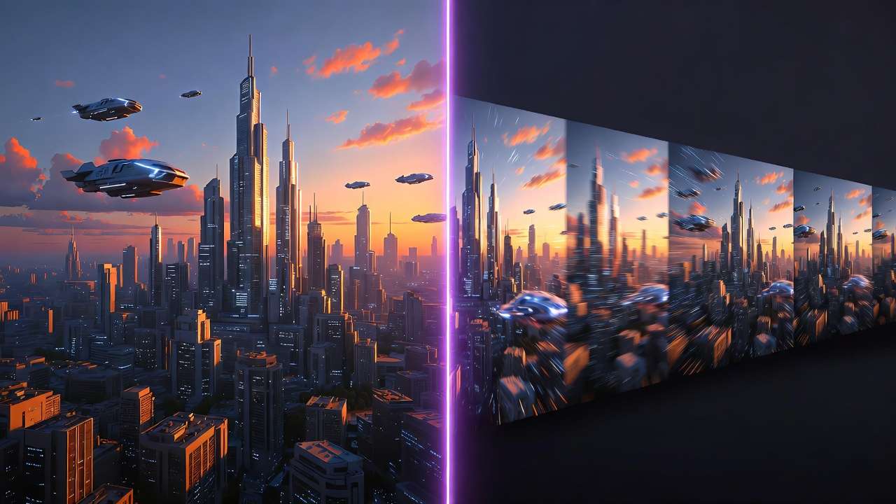 Fantasy scene, otherworldly elements