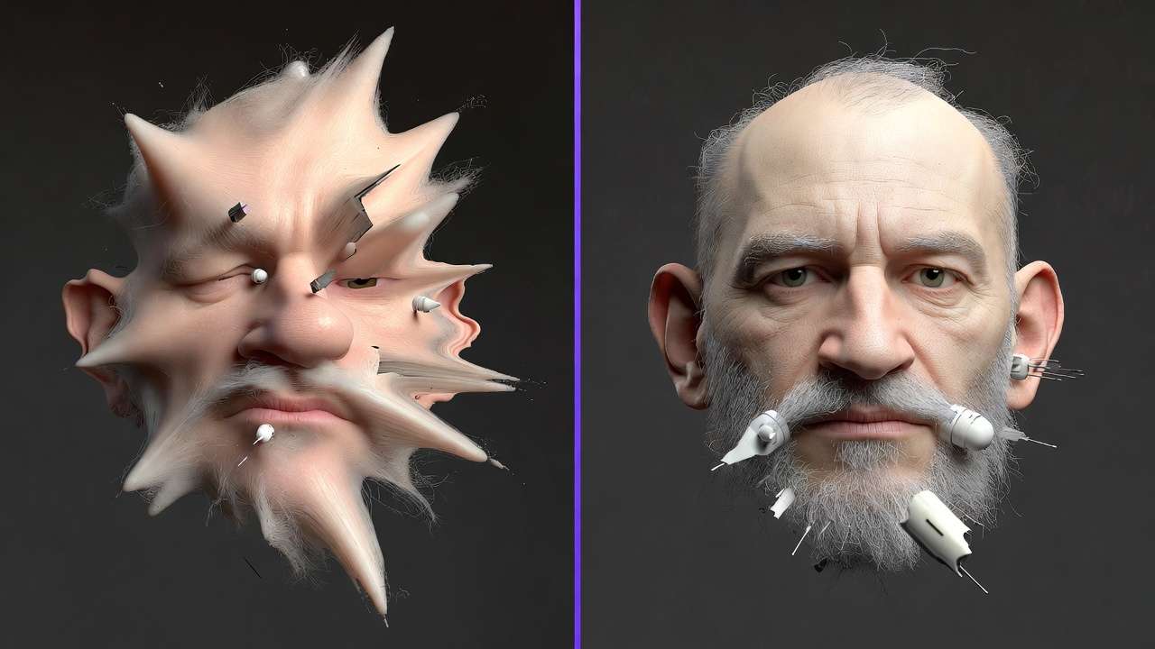 Split: warp face vs cyborg beard implants