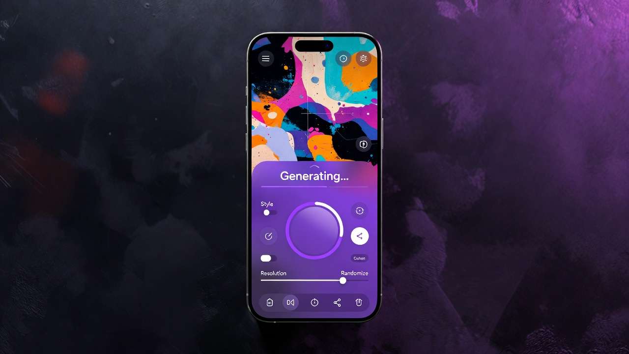 Smartphone showing Generating