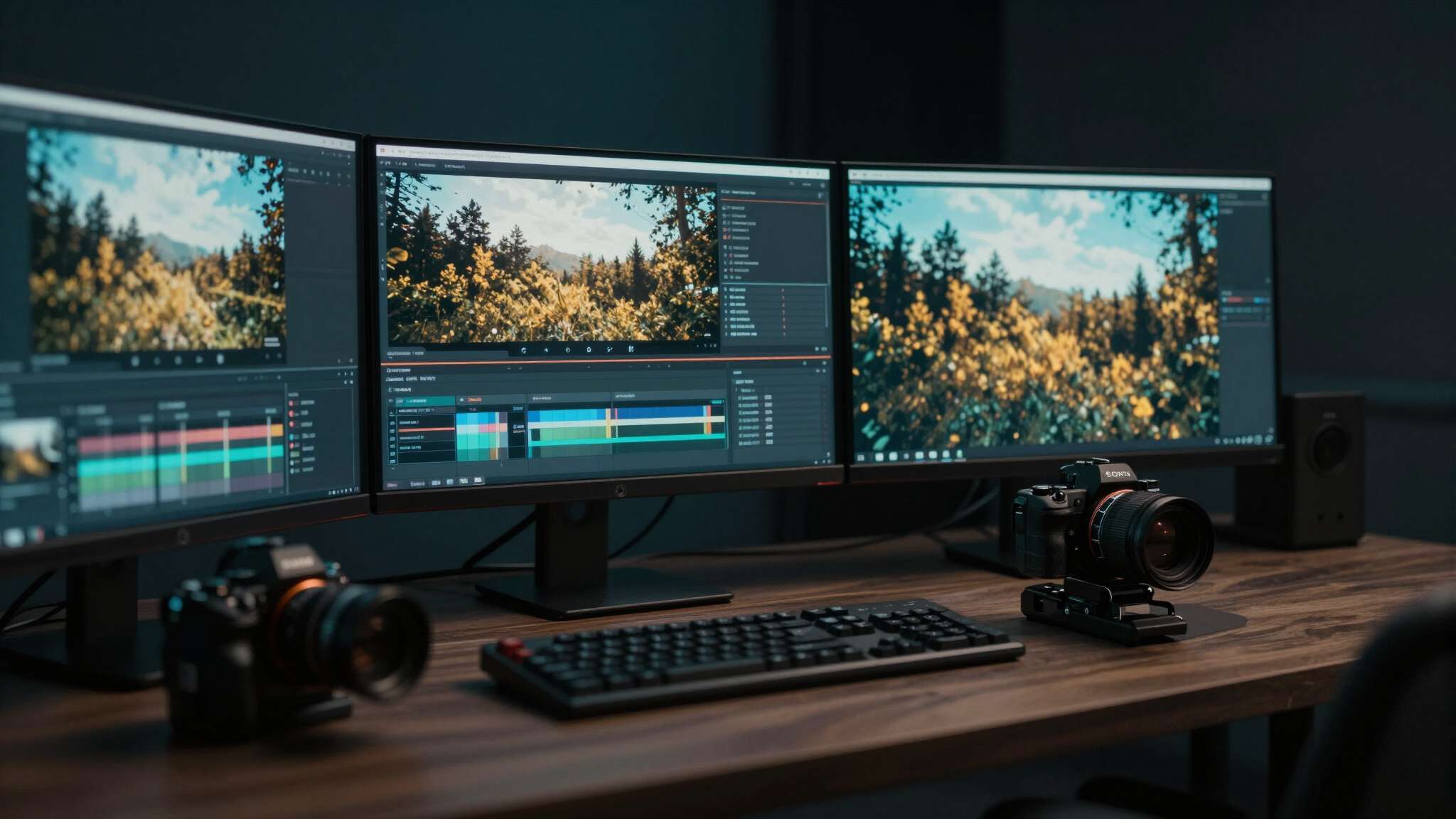 Tech creative interface, purple-blue digital elements