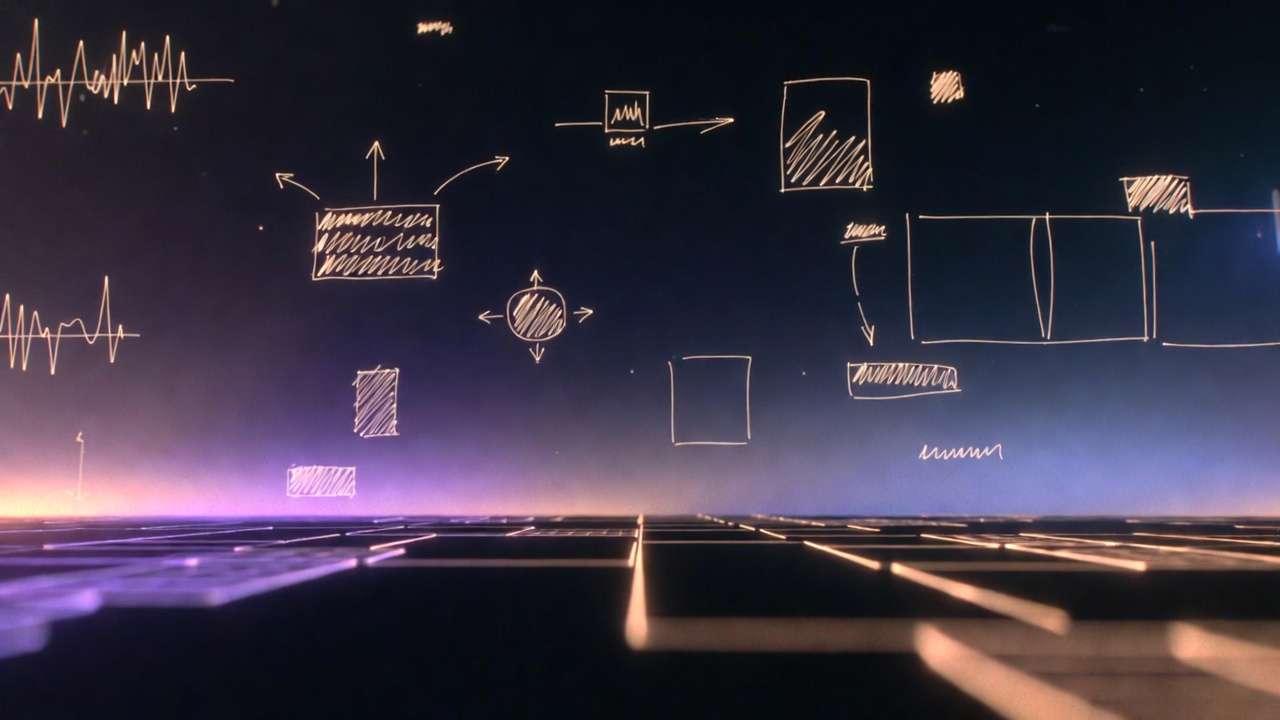 Tech creative output, futuristic UI