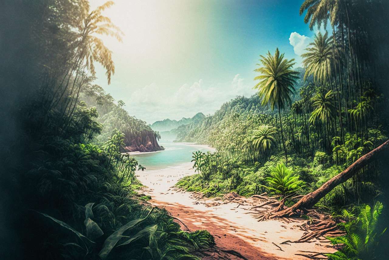 Abstract AI art. Colorful bright composition