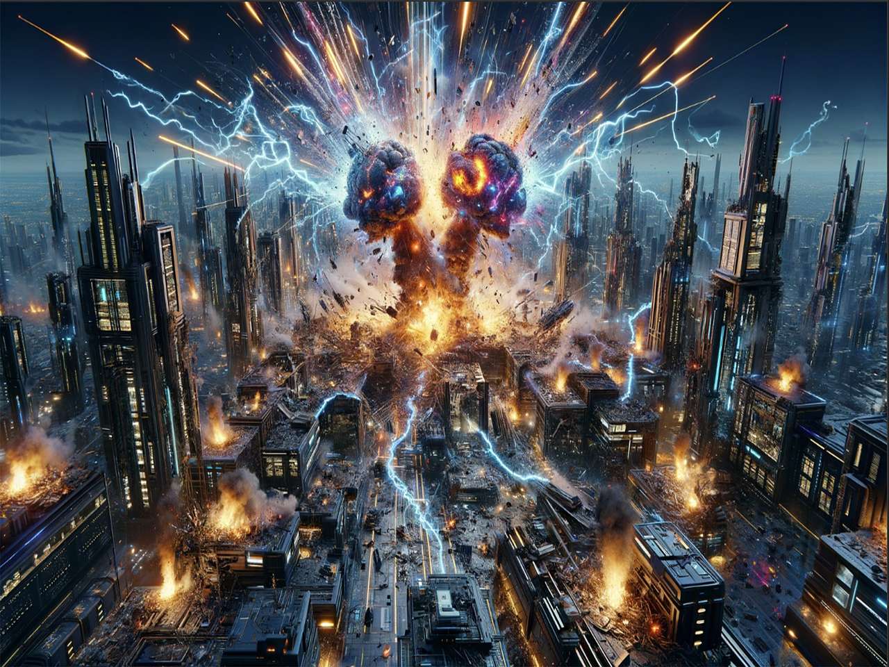 City engulfed in apocalyptic event