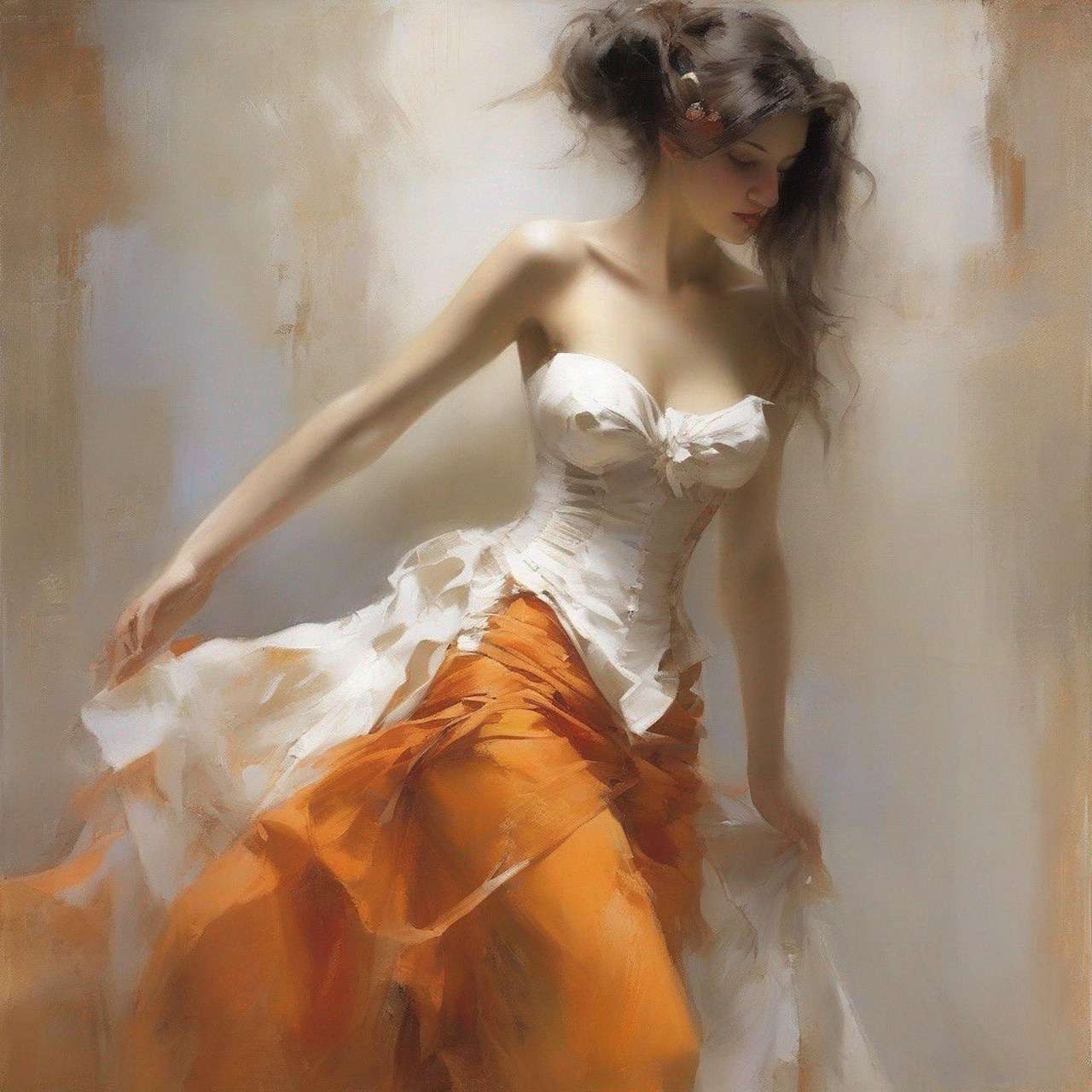 Artistic portrait of woman