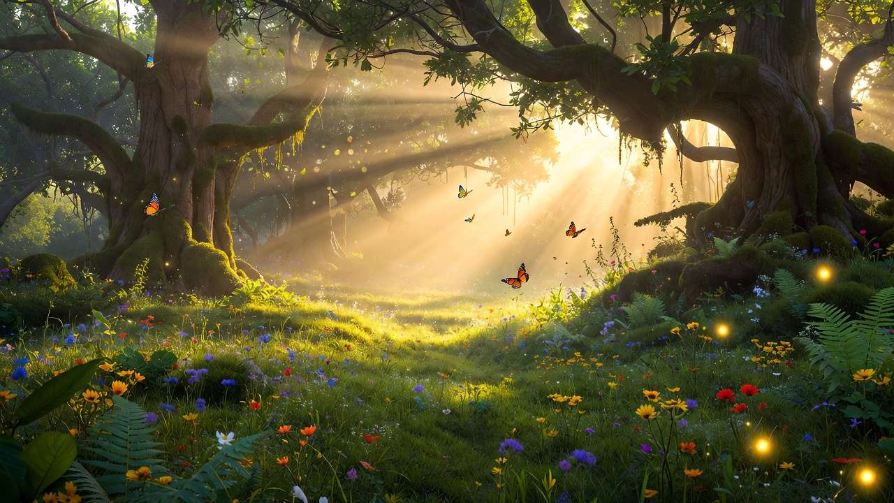 Bright cheerful AI art