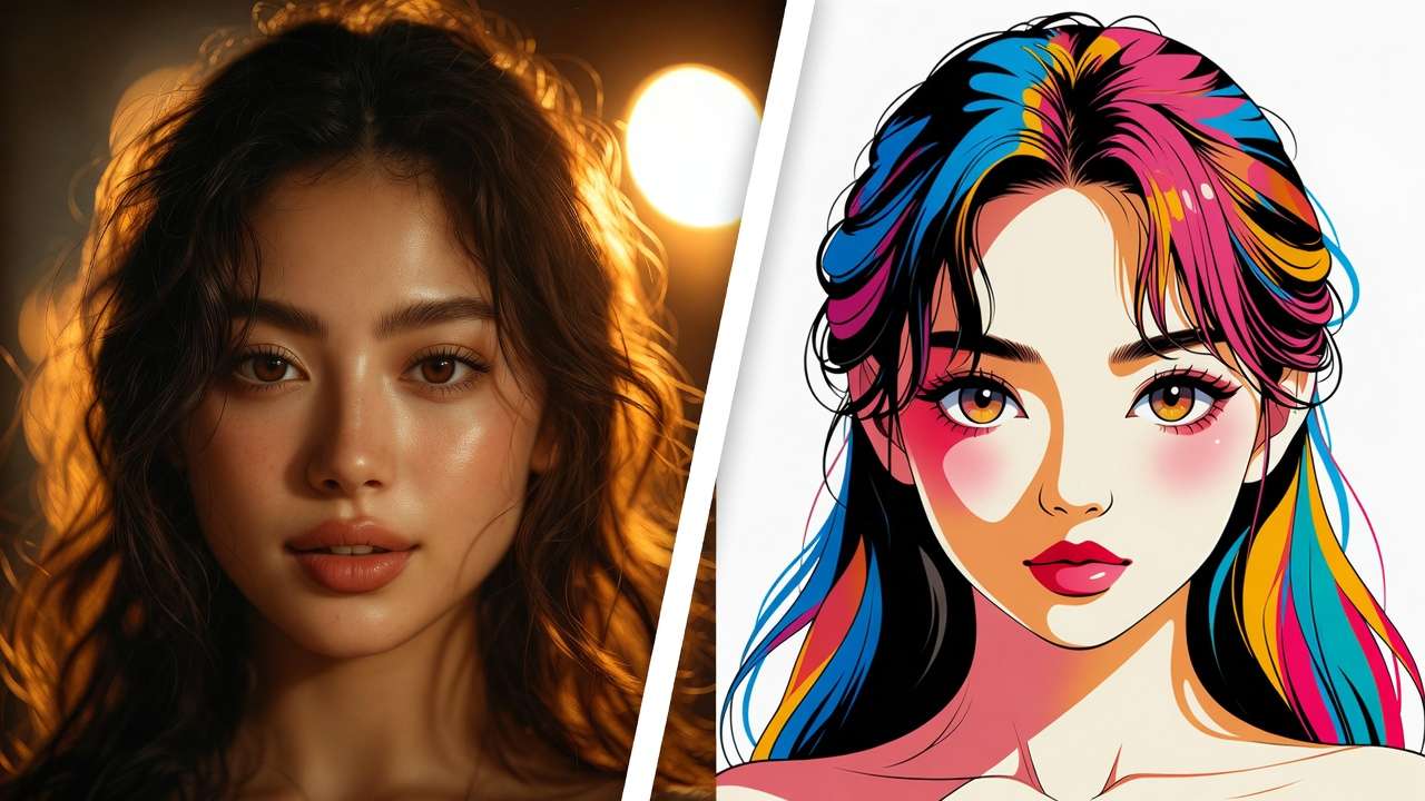 Bright cheerful AI art