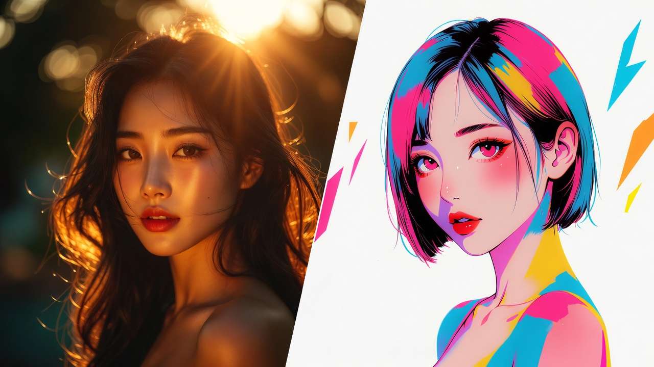 Bright cheerful AI art