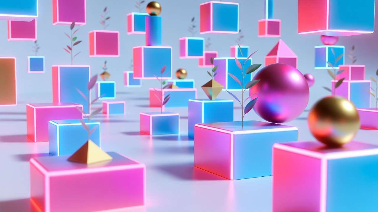 Bright cheerful AI art