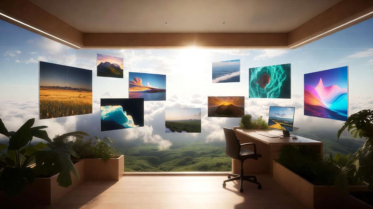 Bright cheerful AI art