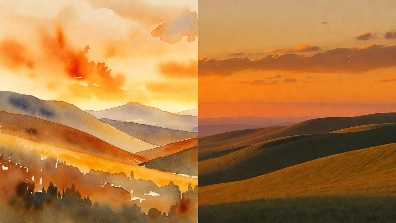 Bright cheerful AI art