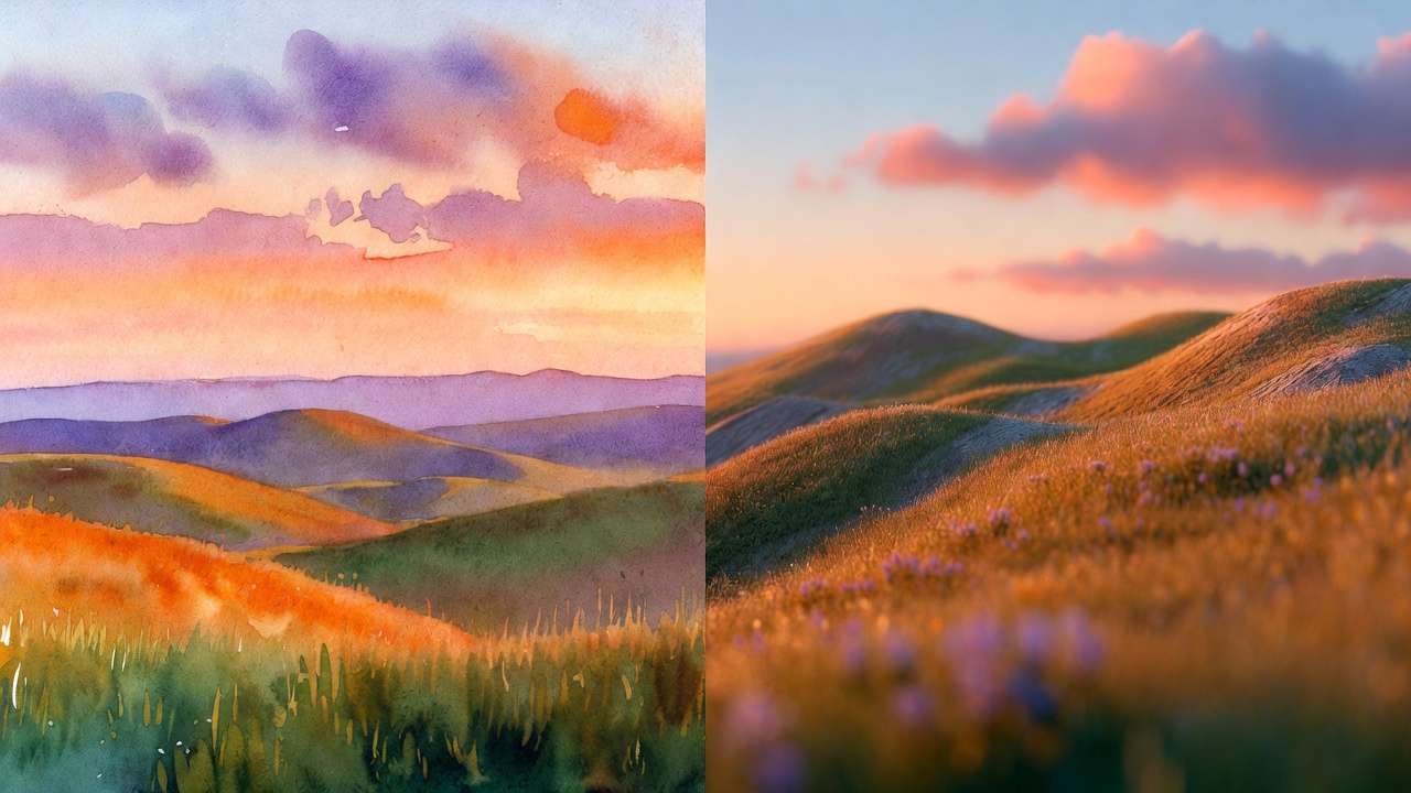 Bright cheerful AI art