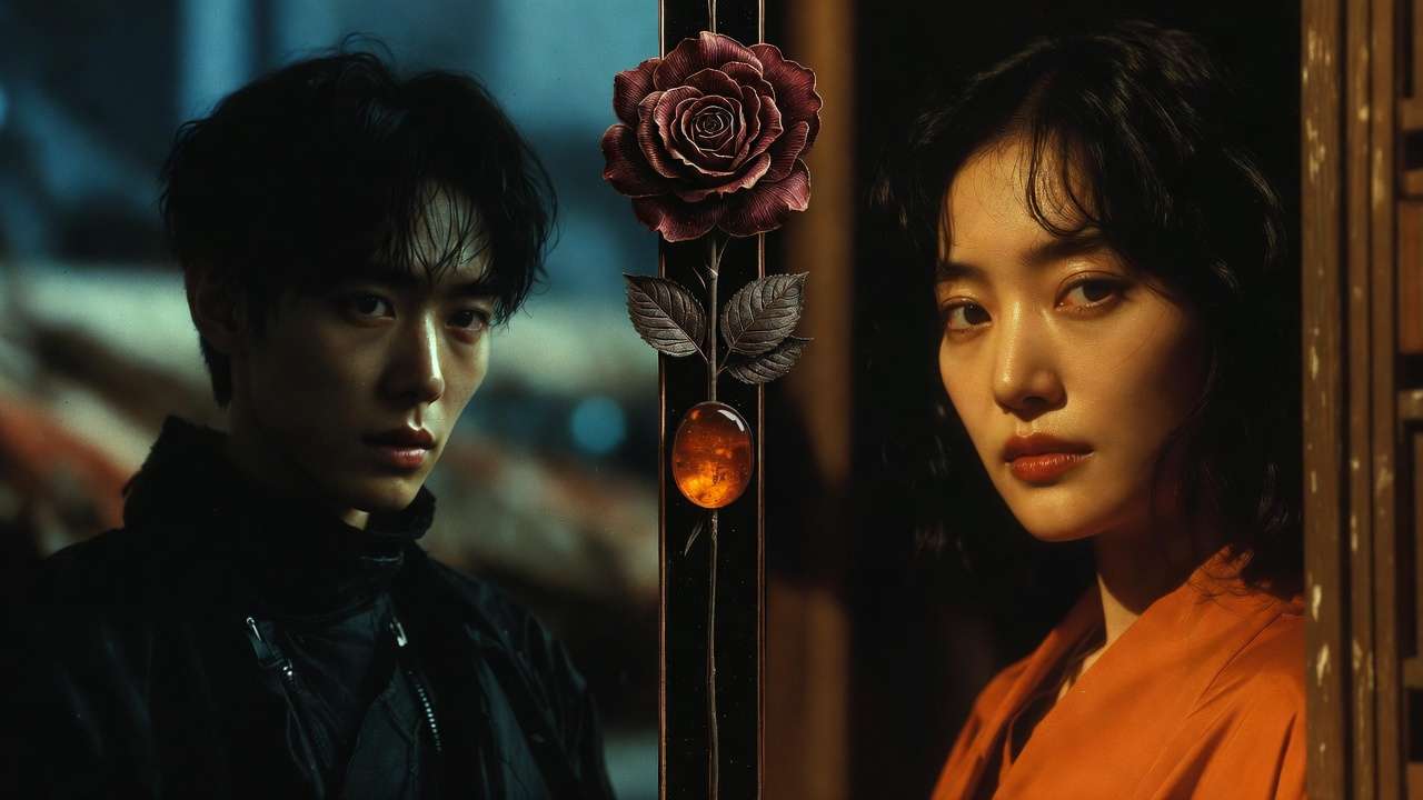 Duality human connection portrait